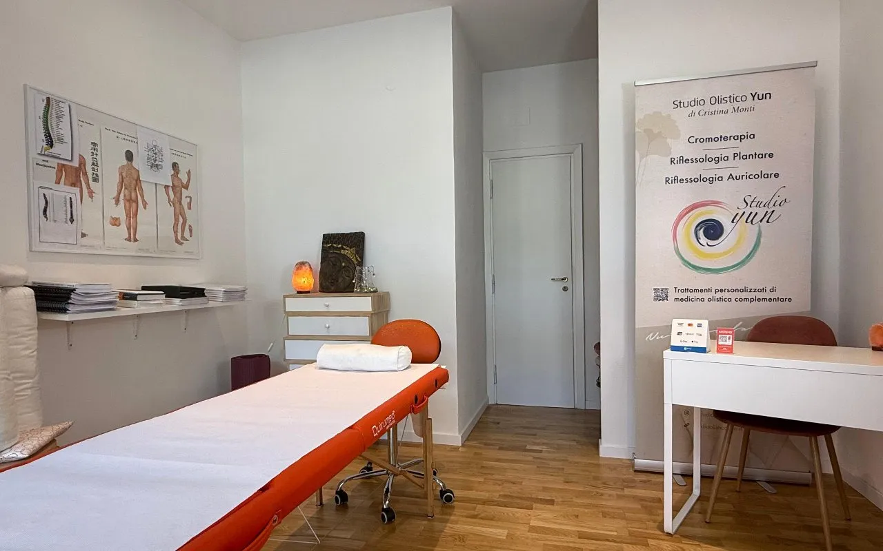 La sala dei trattamenti dello Studio Olistico Yun